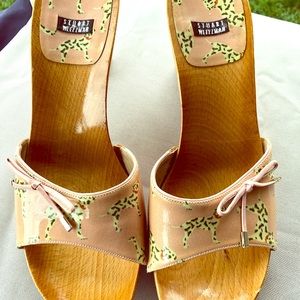 Stuart weitzman mule sandals with Dalmatian dogs
